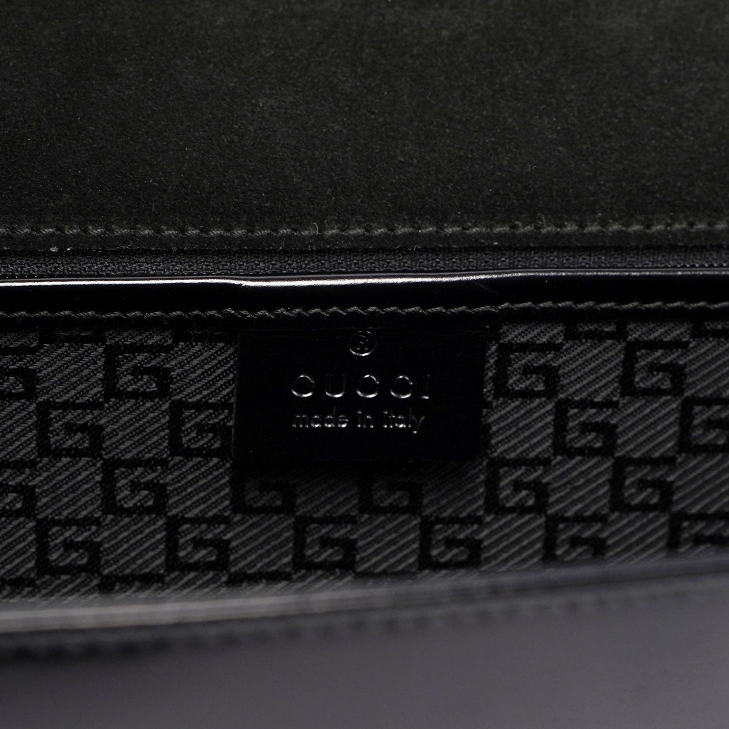 Gucci Black Canvas Keylock Tote