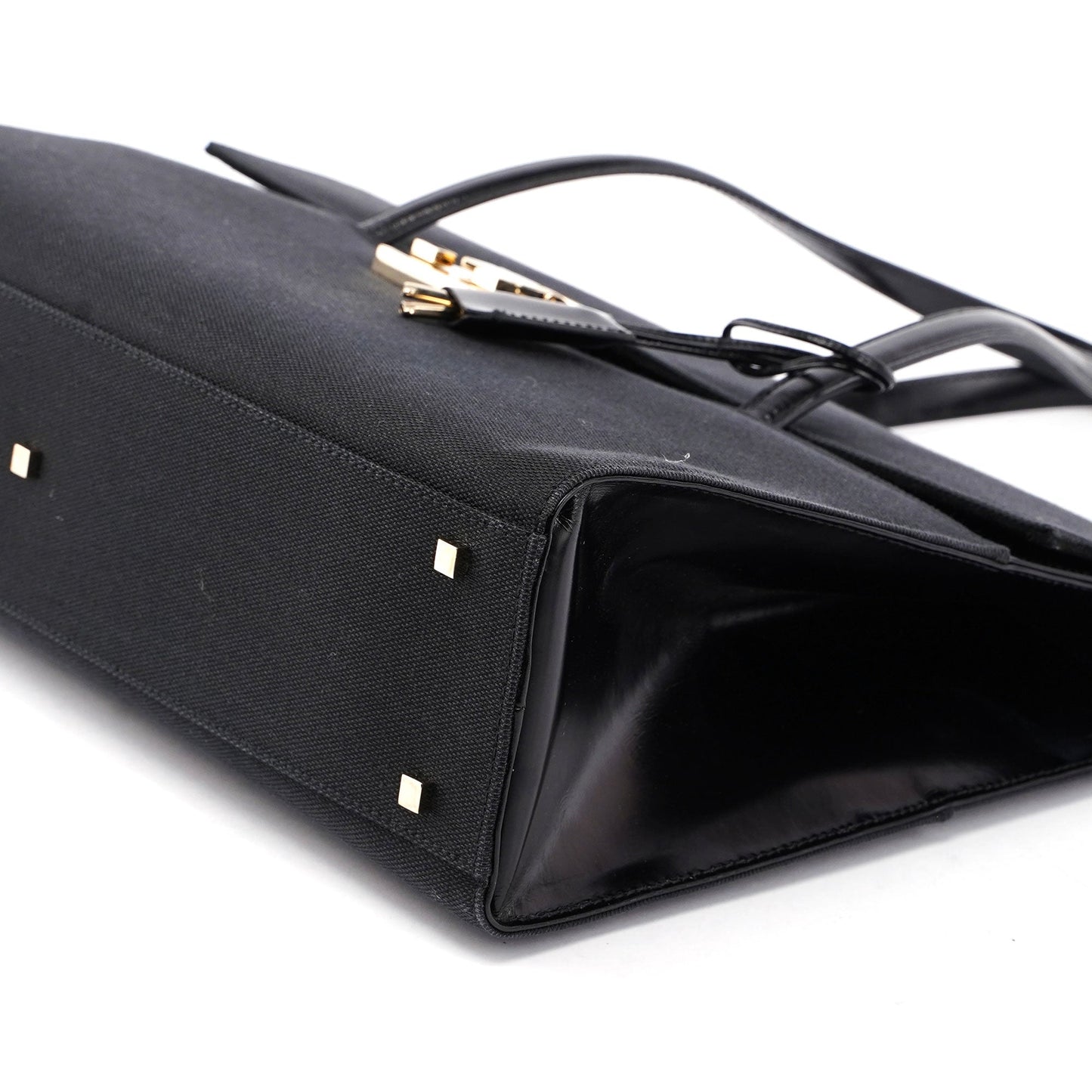 Gucci Black Canvas Keylock Tote