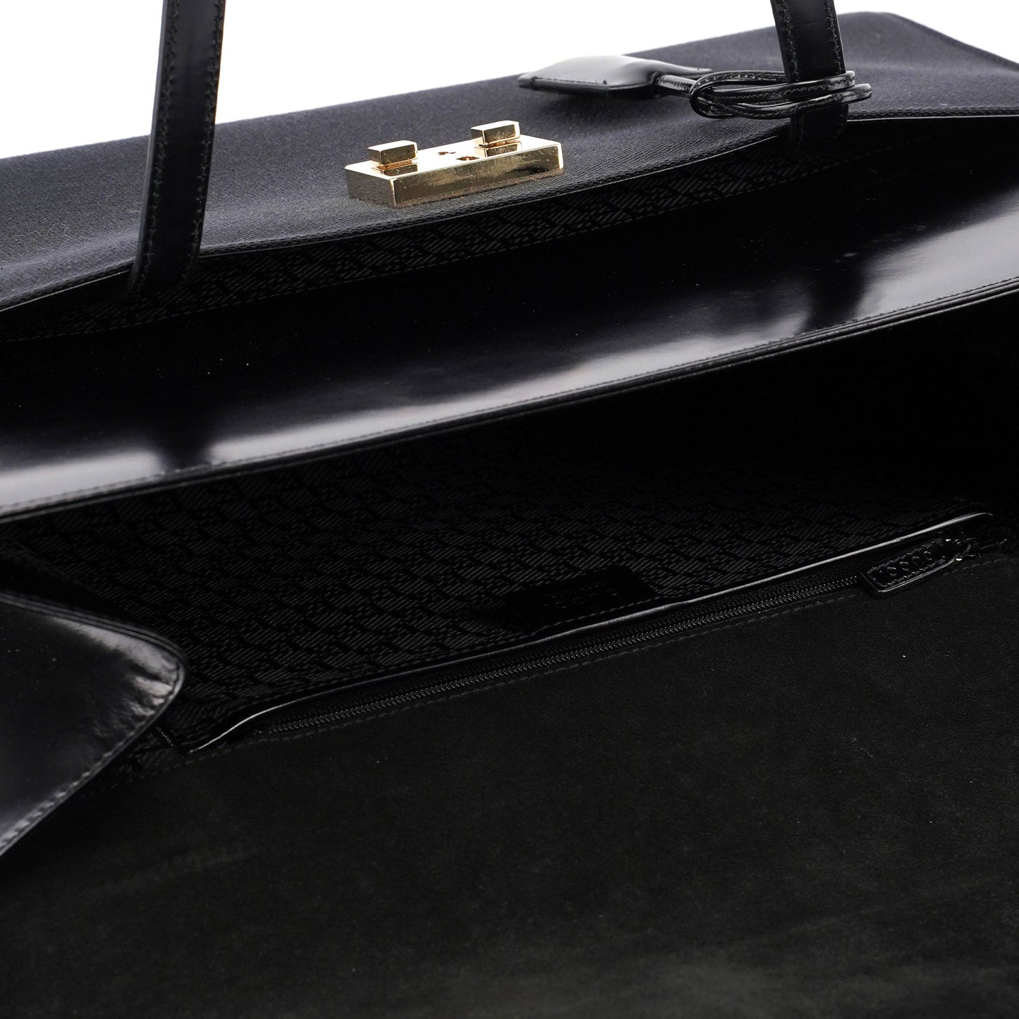 Gucci Black Canvas Keylock Tote