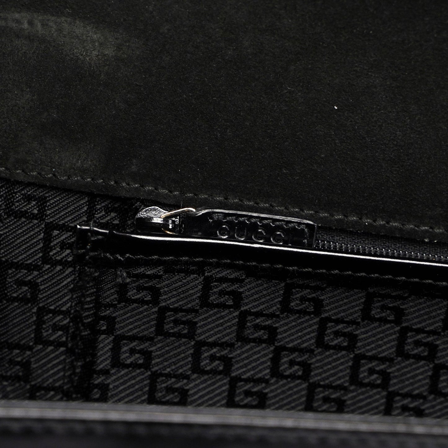 Gucci Black Canvas Keylock Tote