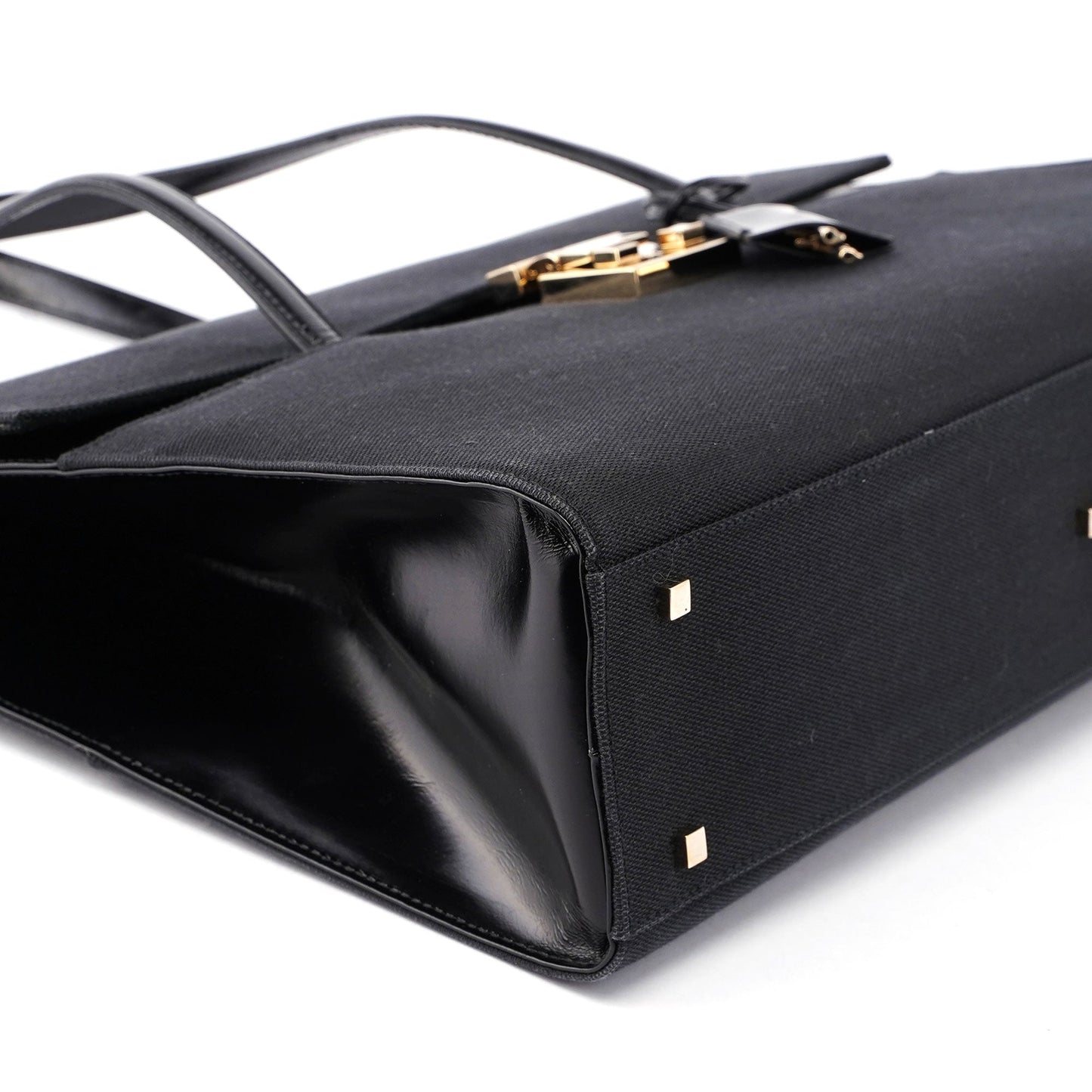 Gucci Black Canvas Keylock Tote