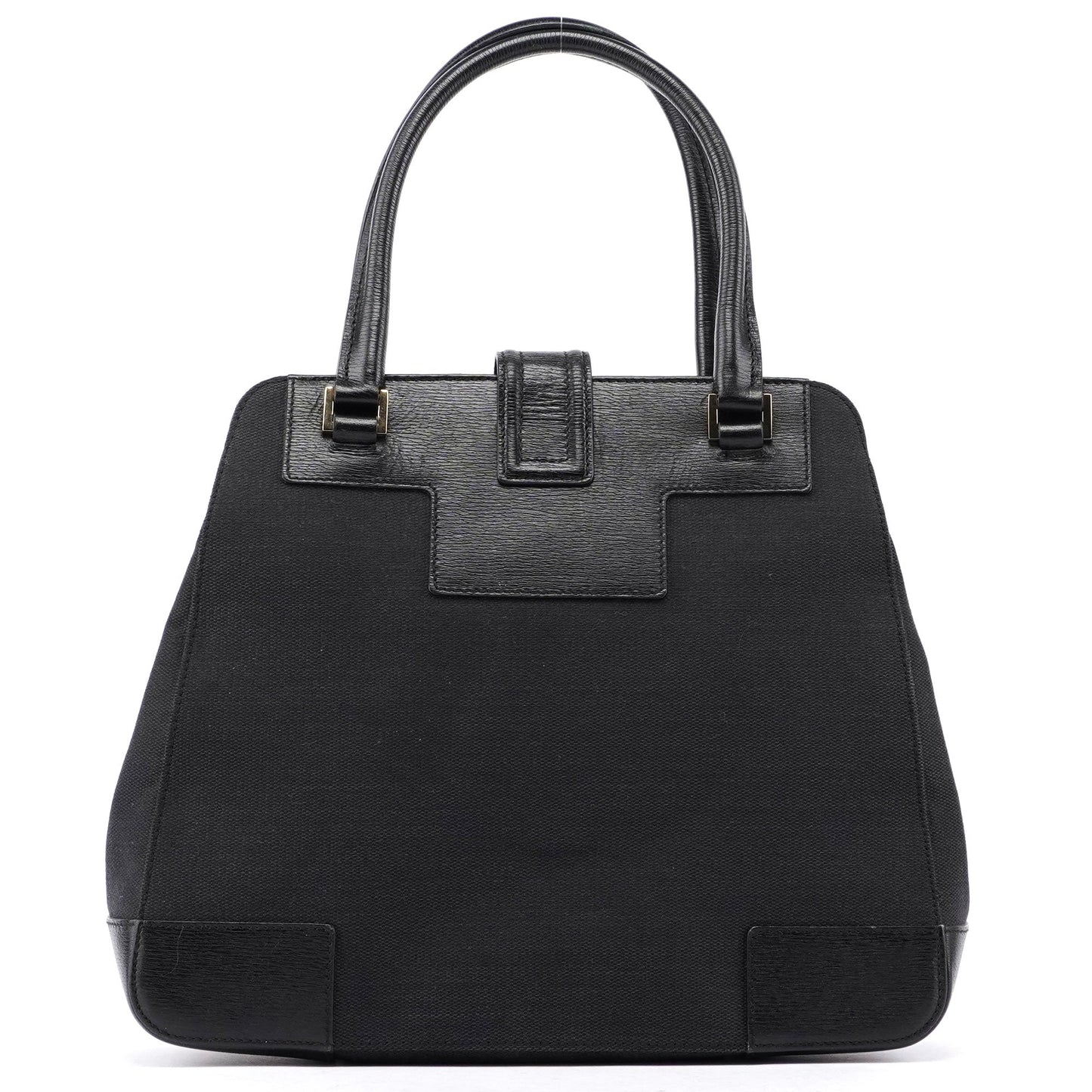 Gucci Black Canvas Square G Tote