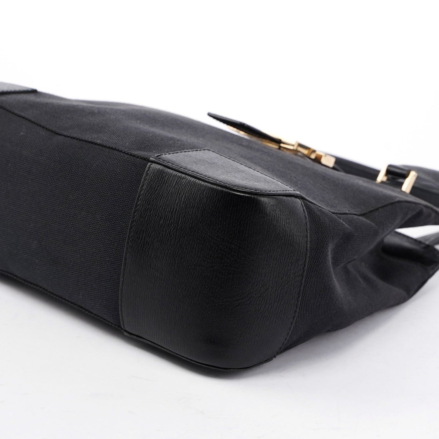 Gucci Black Canvas Square G Tote