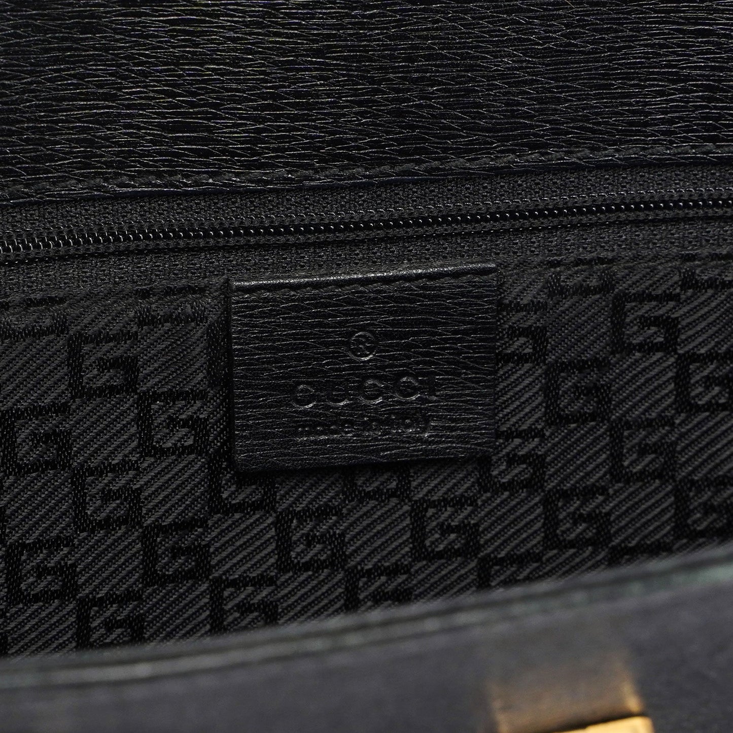 Gucci Black Canvas Square G Tote