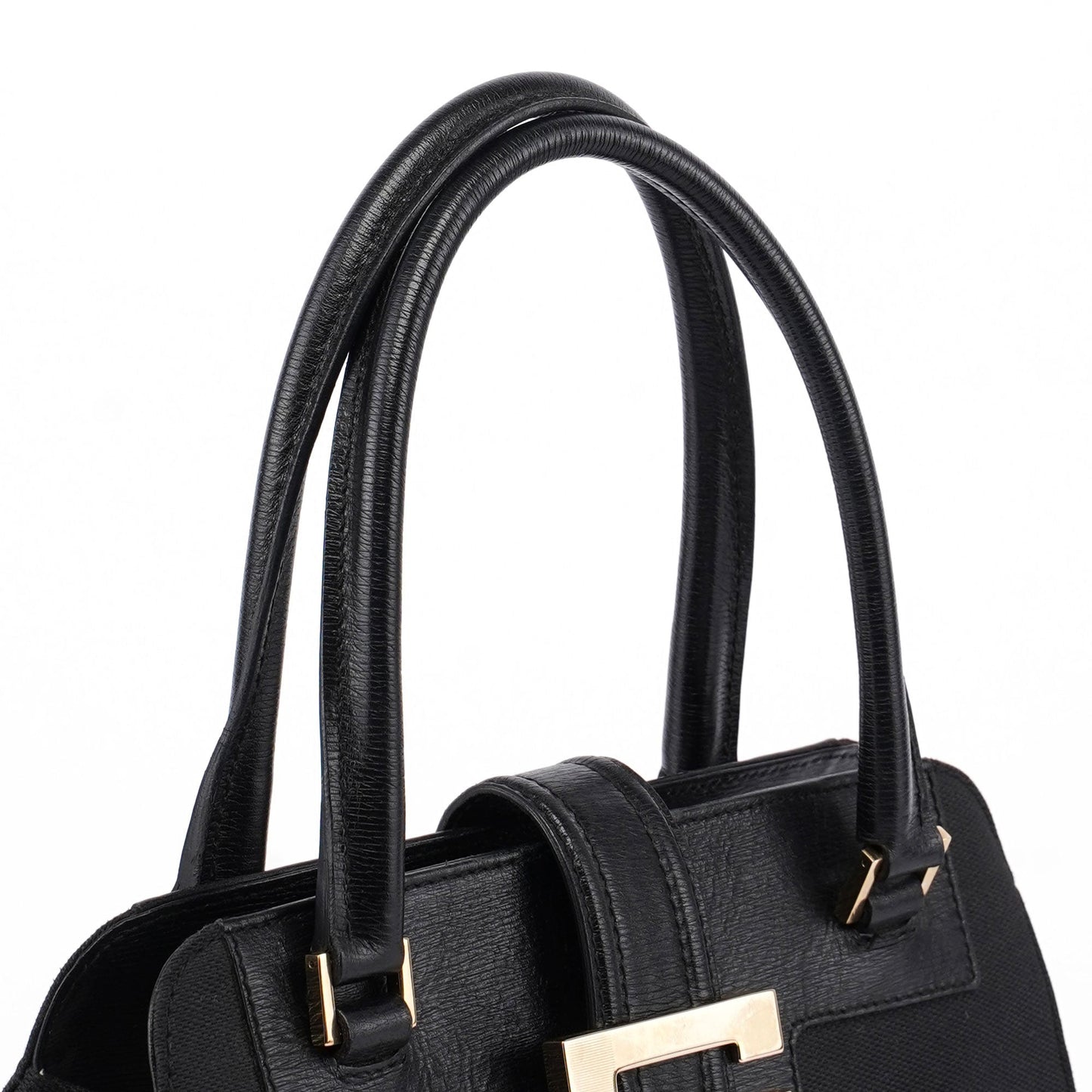 Gucci Black Canvas Square G Tote