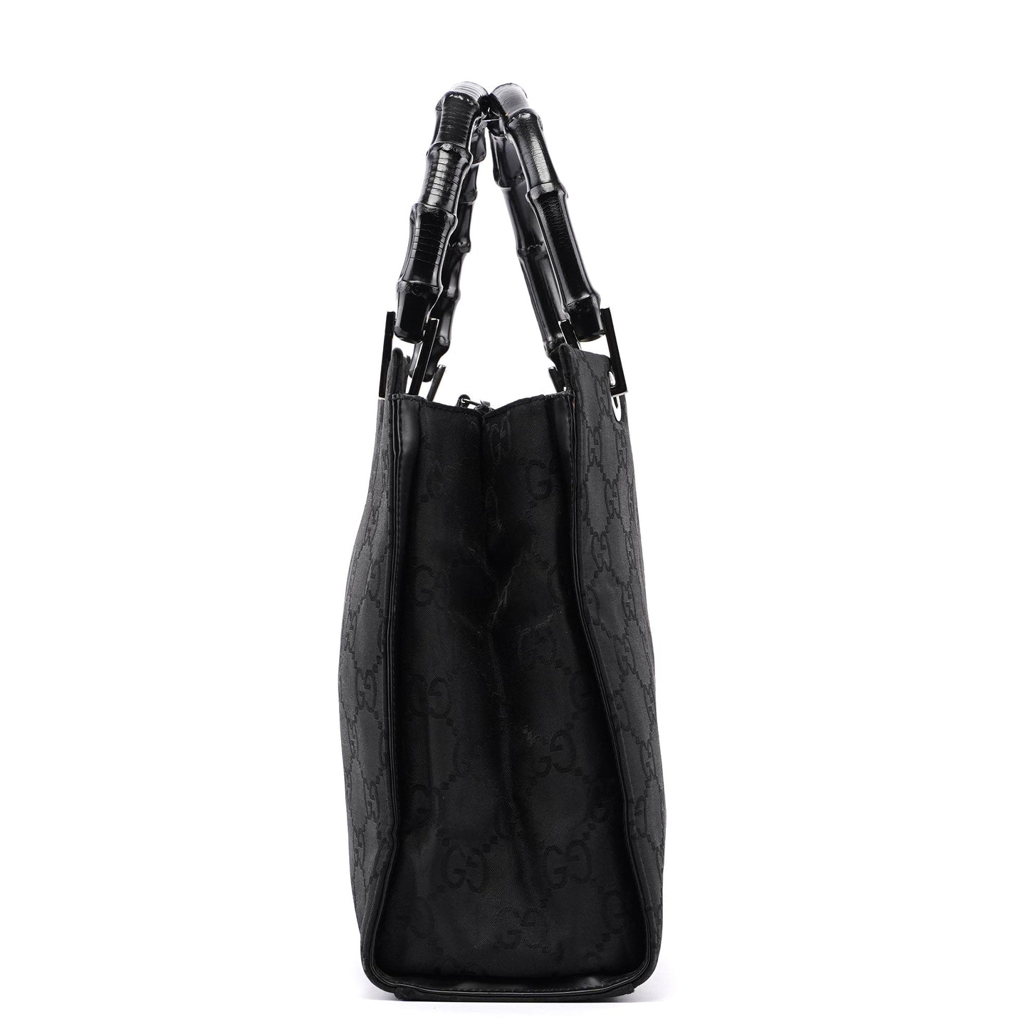 Gucci Black GG Bamboo Tote