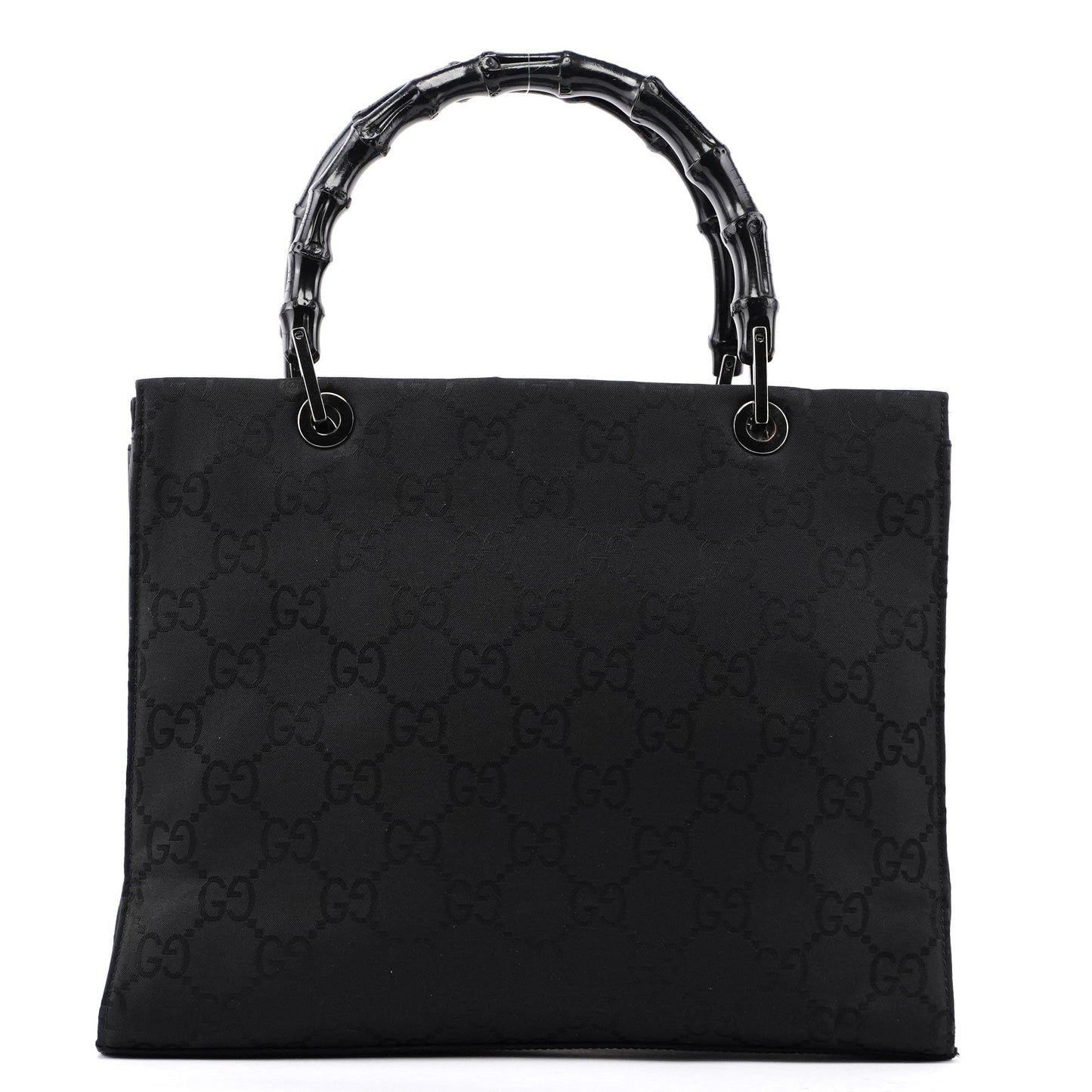 Gucci Black GG Bamboo Tote