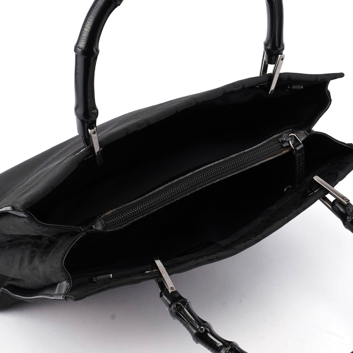 Gucci Black GG Bamboo Tote