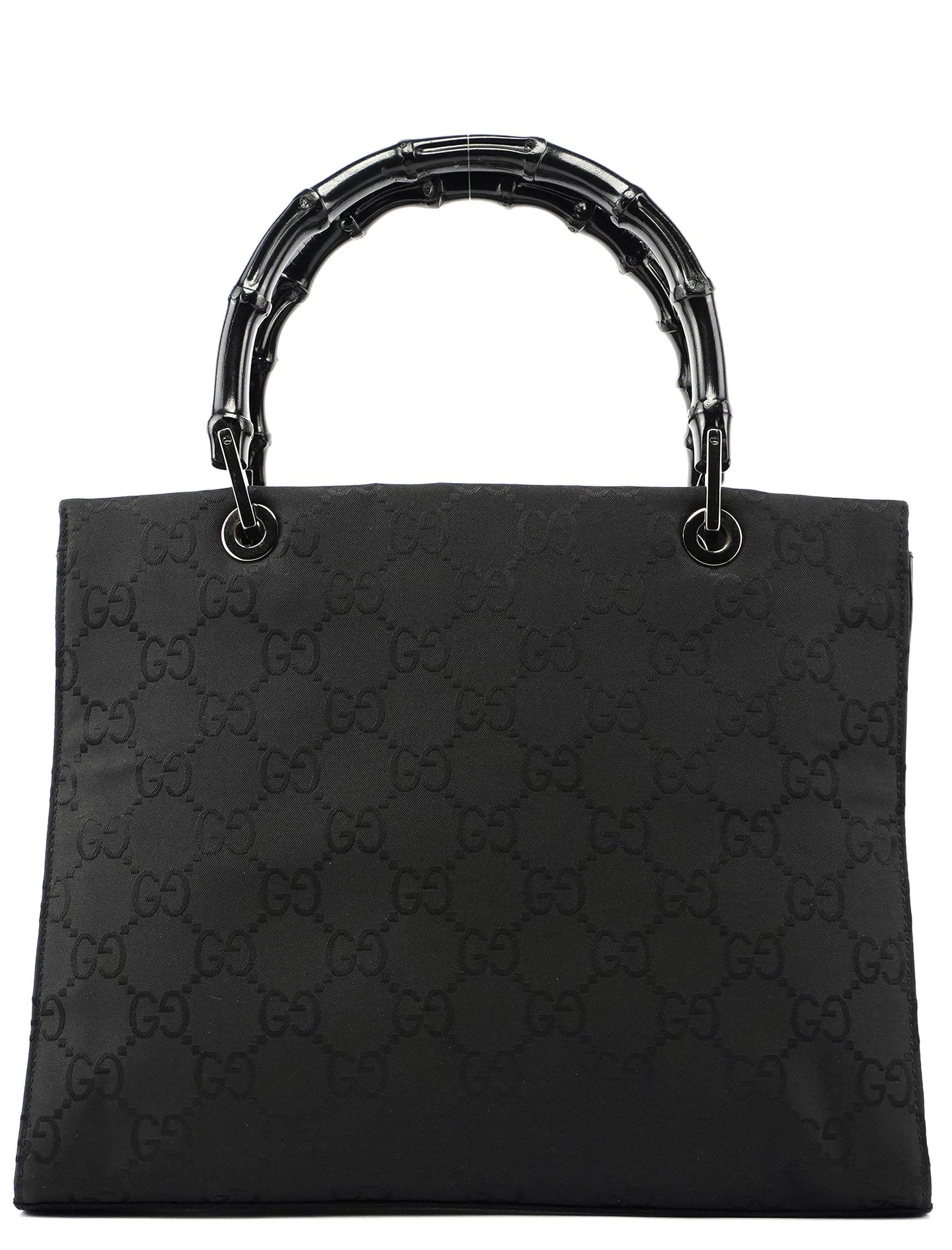 Gucci Black GG Bamboo Tote