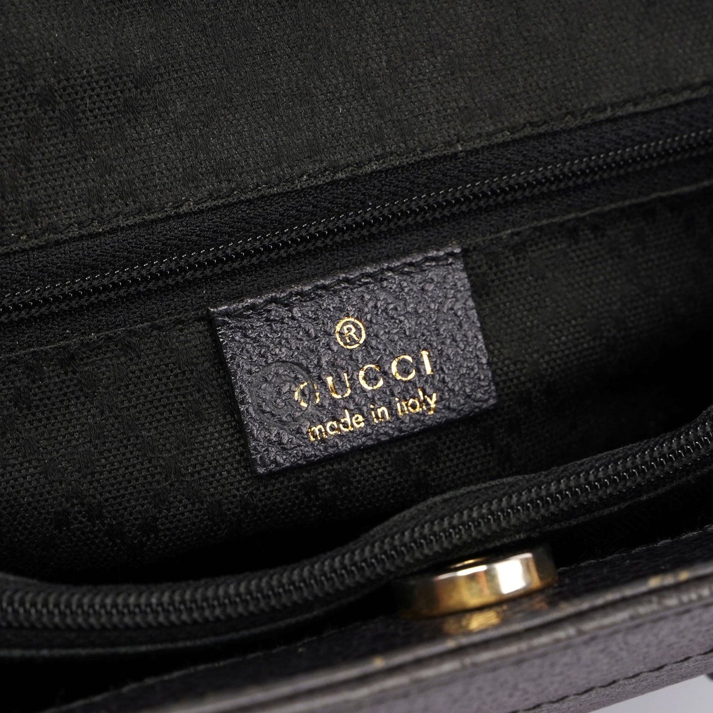 Gucci Black Leather Bamboo Tote