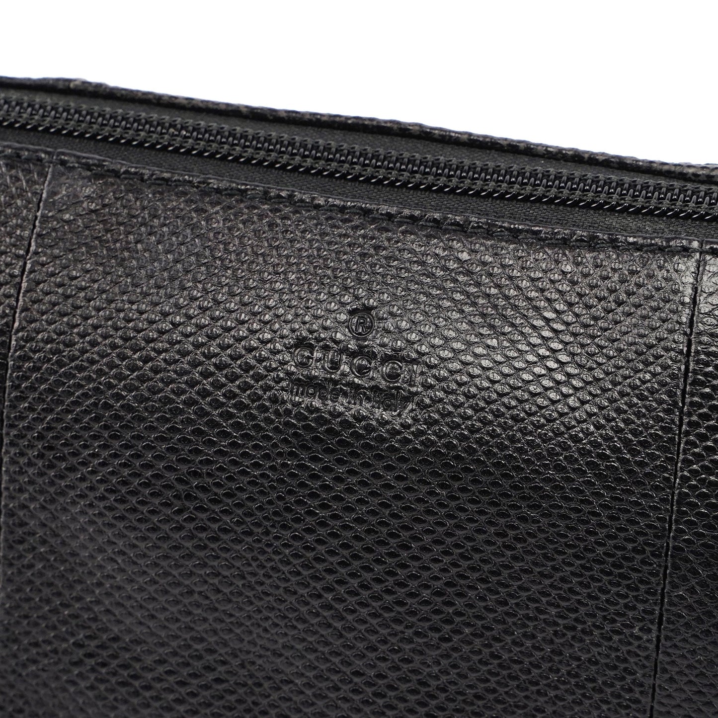 Gucci Black Lizard Embossed Boat