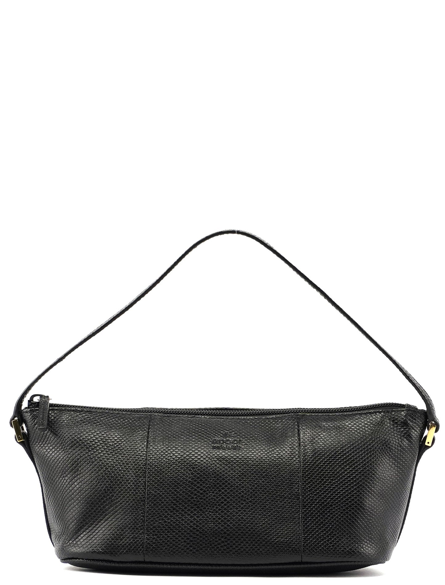 Gucci Black Lizard Embossed Boat