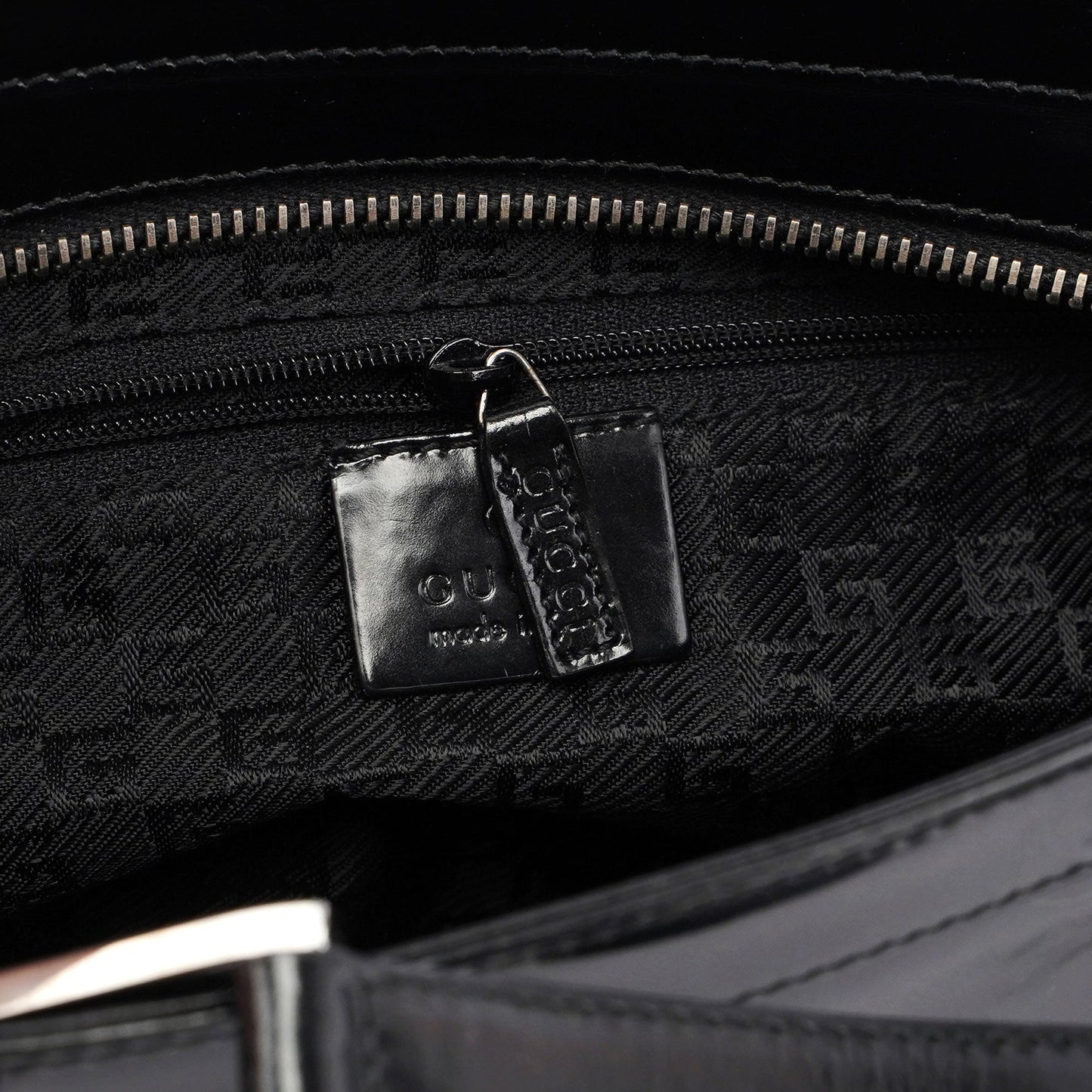 Gucci Black Spazz Jackie Tote