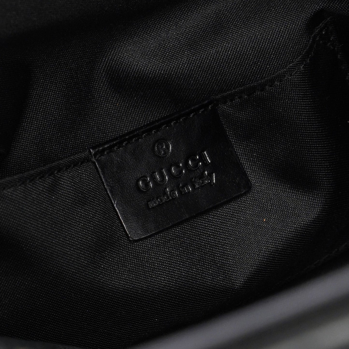 Gucci Black Suede GG Shoulder Bag