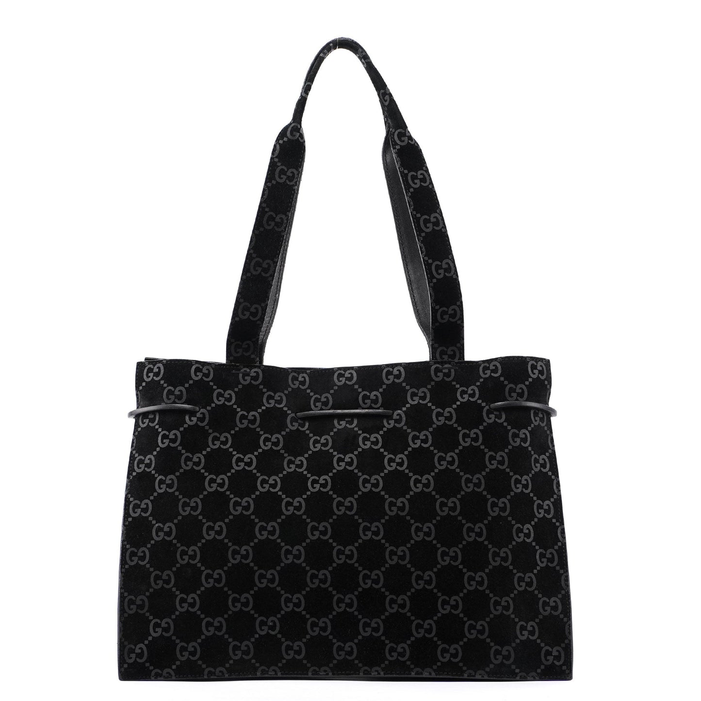 Gucci Black Suede GG Tote