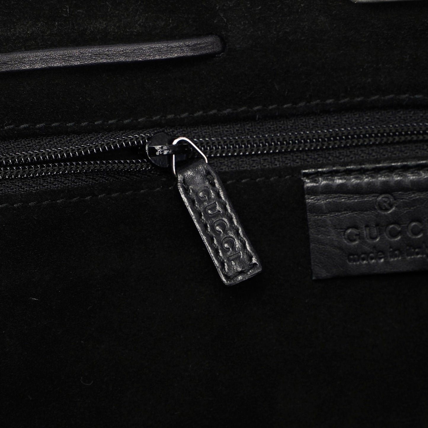 Gucci Black Suede GG Tote