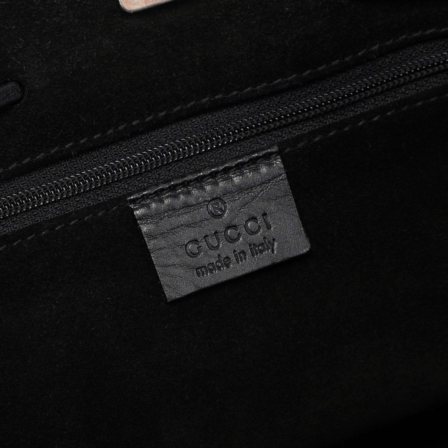 Gucci Black Suede GG Tote