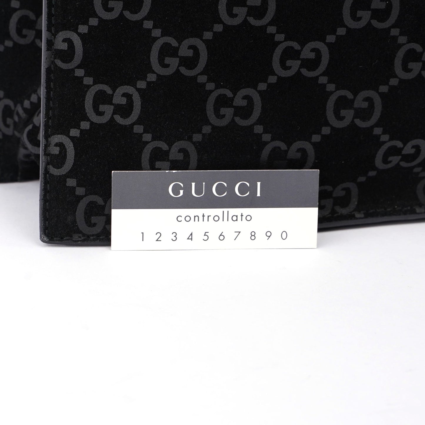 Gucci Black Suede GG Tote