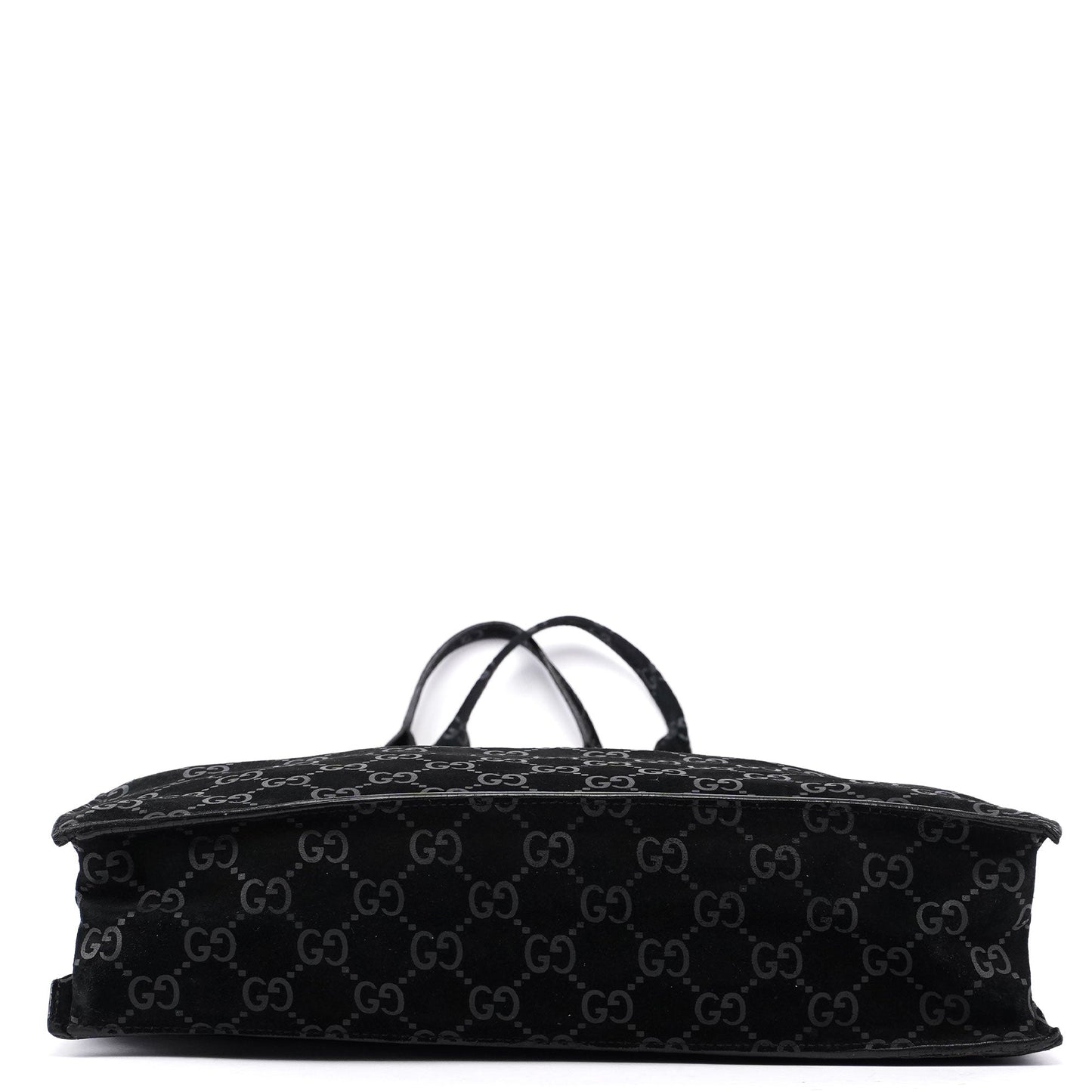 Gucci Black Suede GG tote