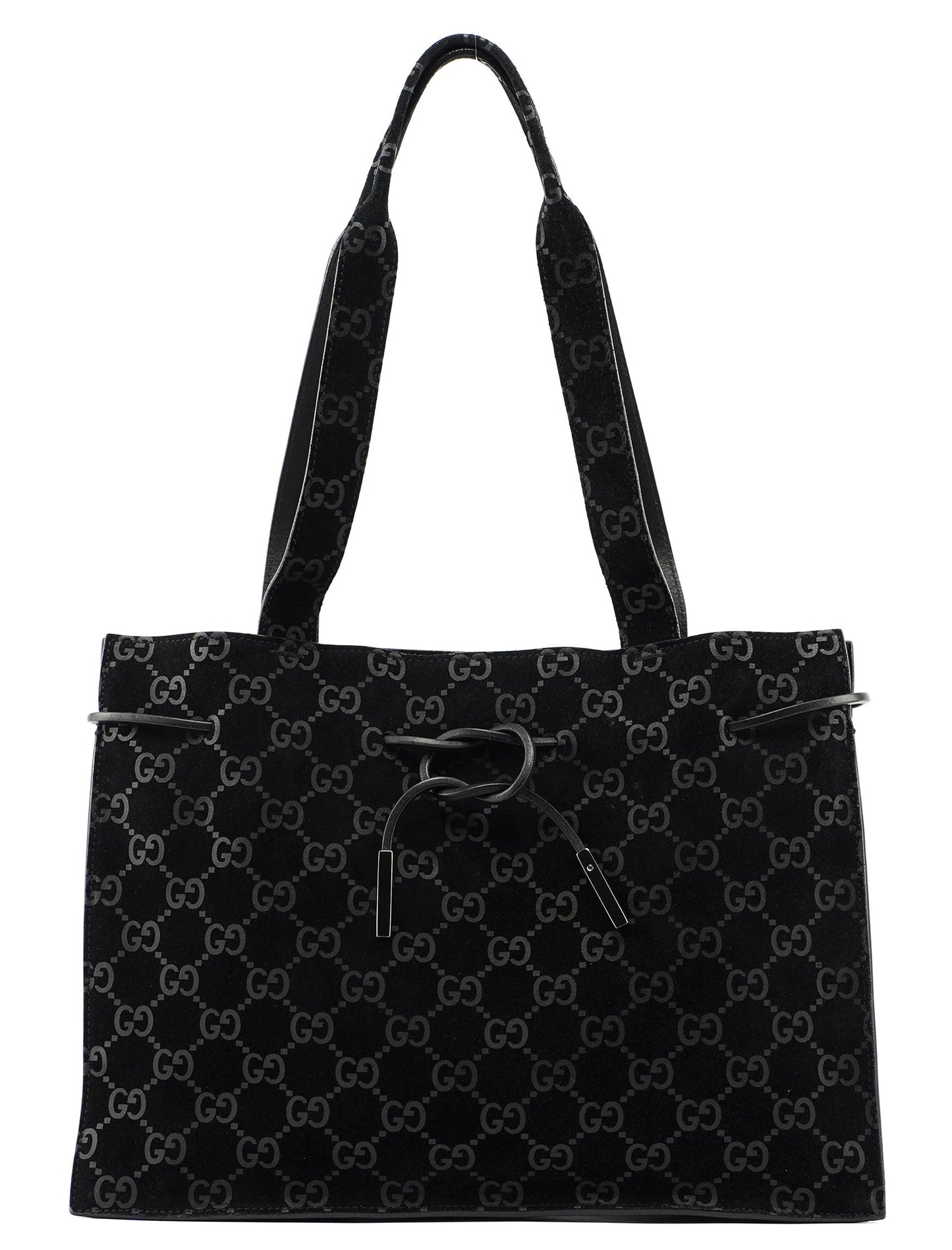 Gucci Black Suede GG Tote