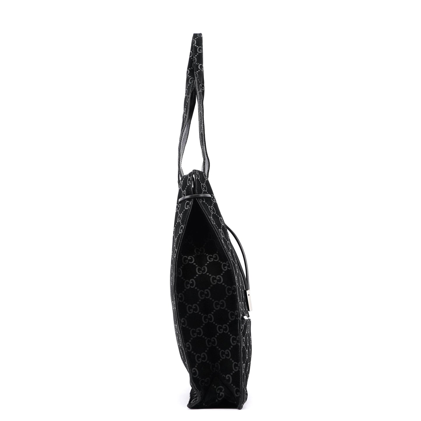 Gucci Black Suede GG tote