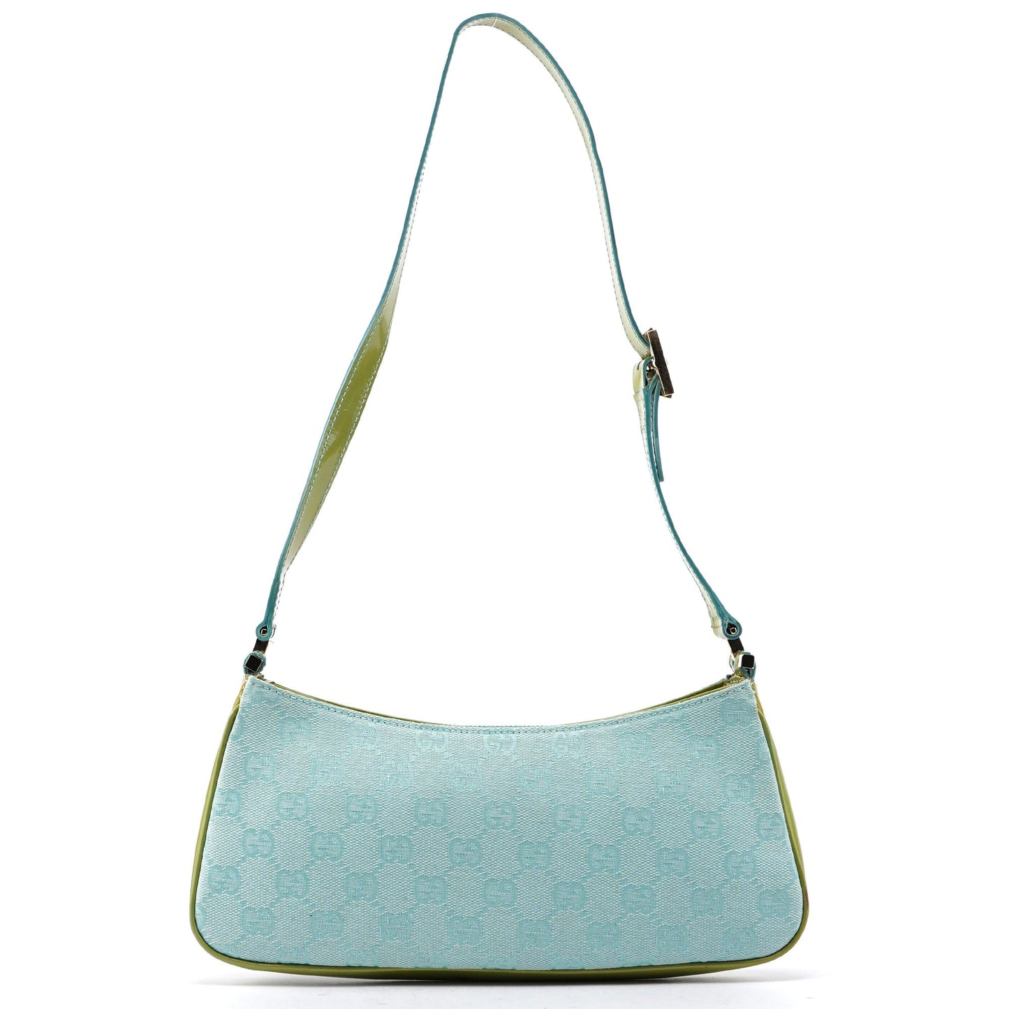 Gucci Light Blue Spazzolato GG Shoulder Bag