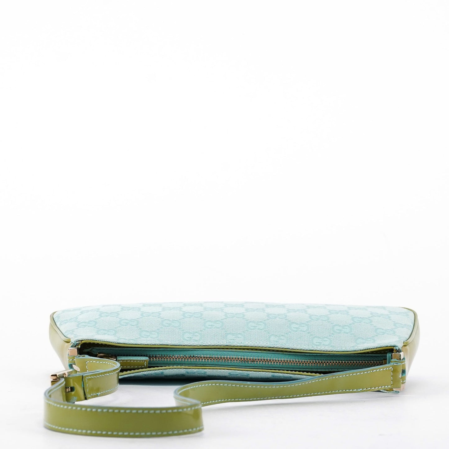 Gucci Light Blue Spazzolato GG Shoulder Bag