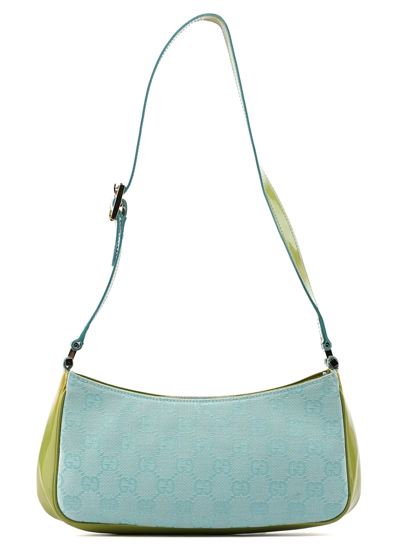 Gucci Light Blue Spazzolato GG Shoulder Bag