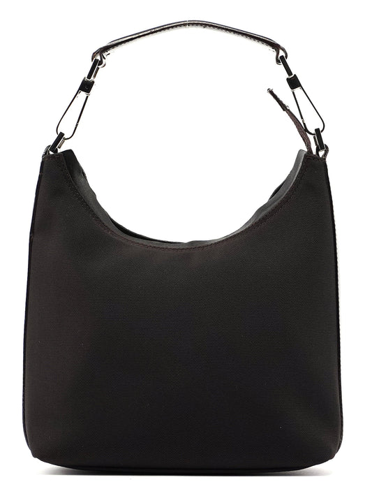 Gucci Silver Black Satin