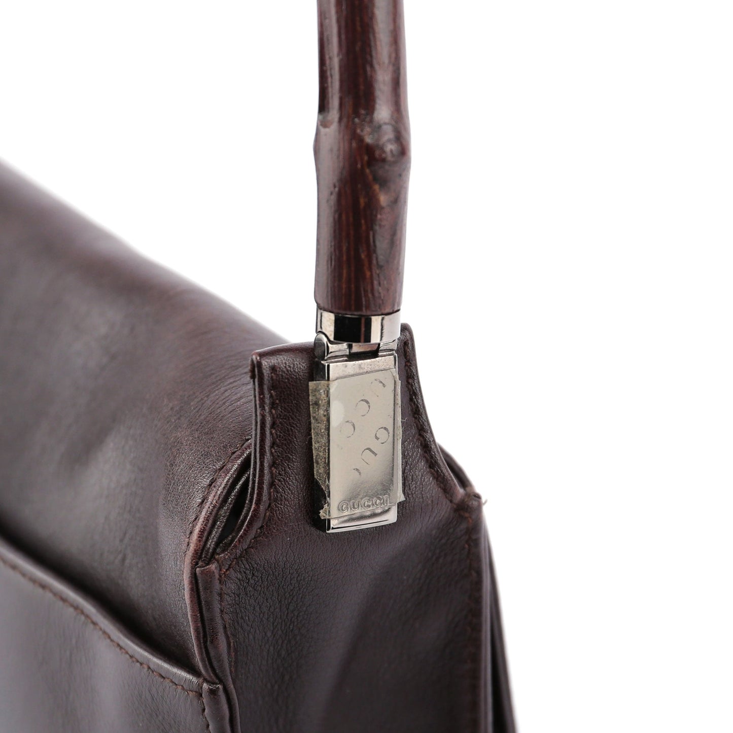 Leather Bamboo Shoulder Bag