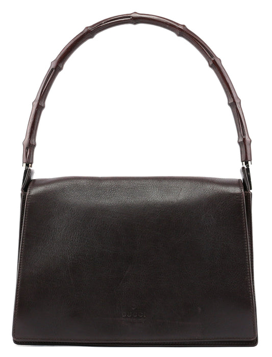 Leather Bamboo Shoulder Bag