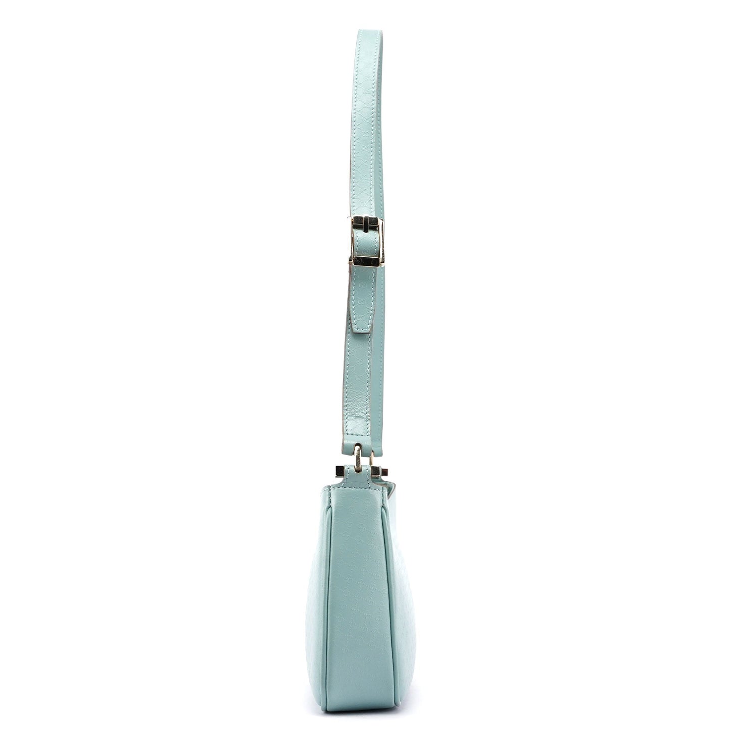 Light Blue Micro GG Hobo Shoulder Bag