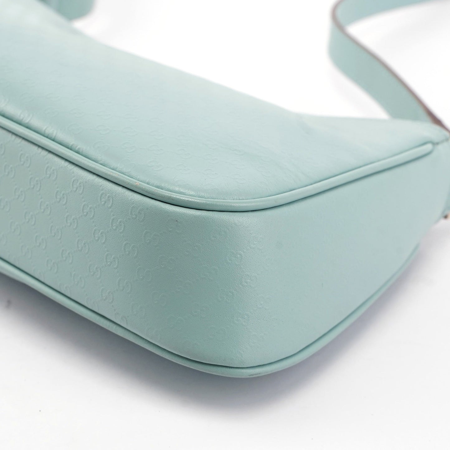 Light Blue Micro GG Hobo Shoulder Bag