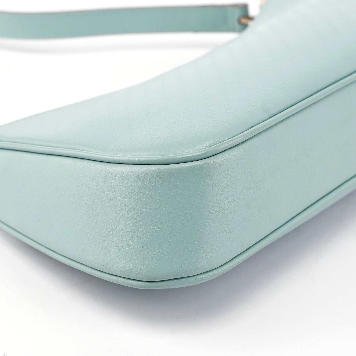 Light Blue Micro GG Hobo Shoulder Bag