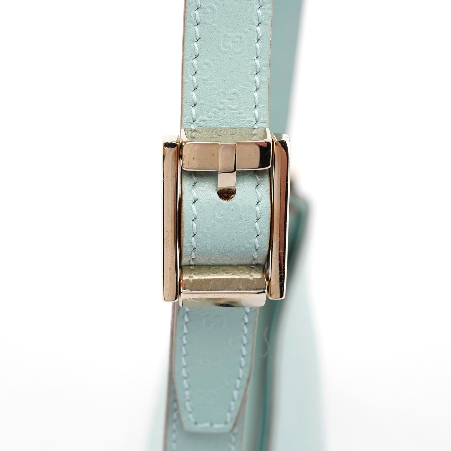 Light Blue Micro GG Hobo Shoulder Bag