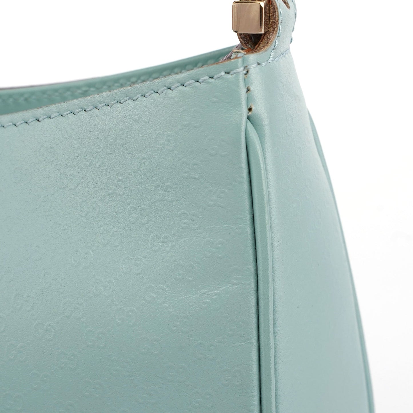 Light Blue Micro GG Hobo Shoulder Bag