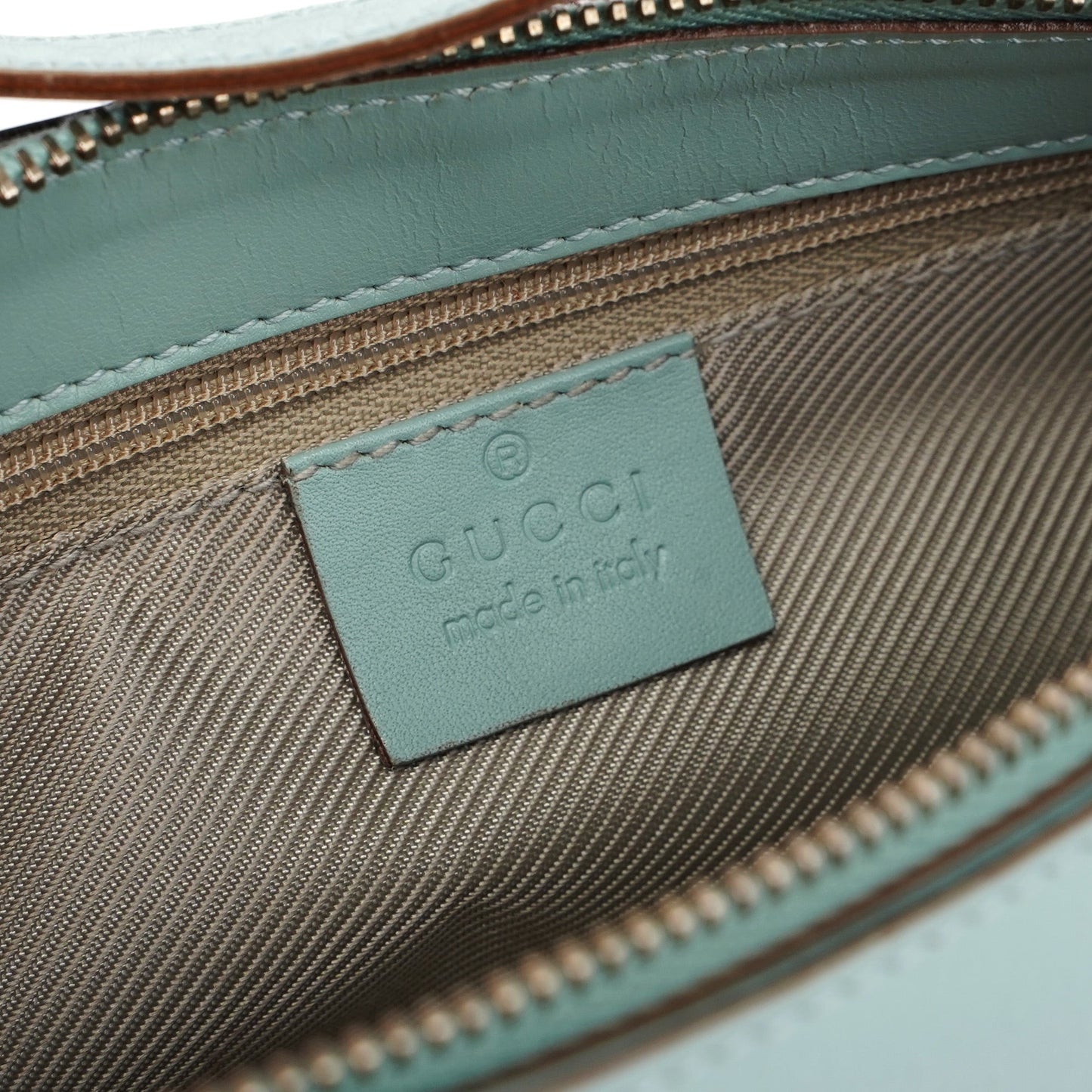 Light Blue Micro GG Hobo Shoulder Bag