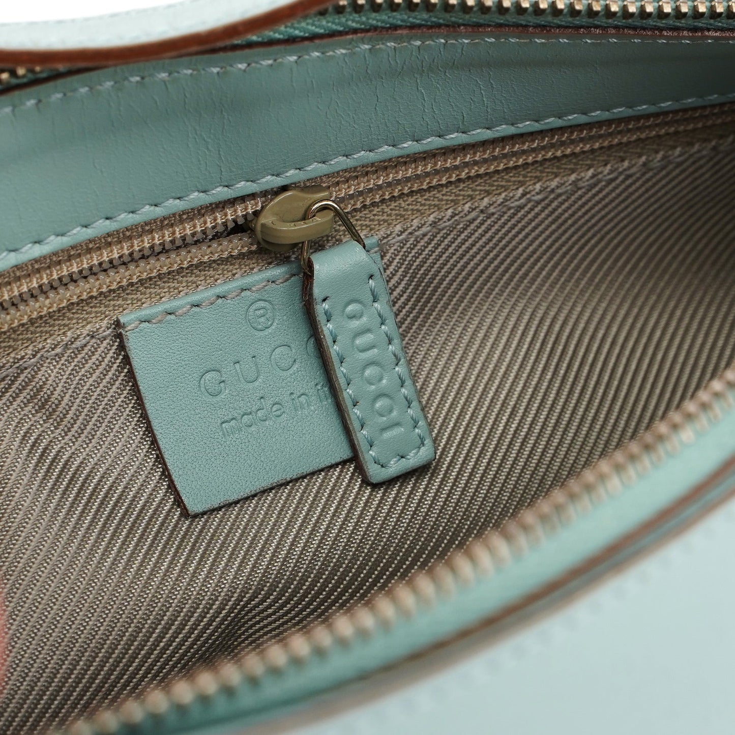 Light Blue Micro GG Hobo Shoulder Bag