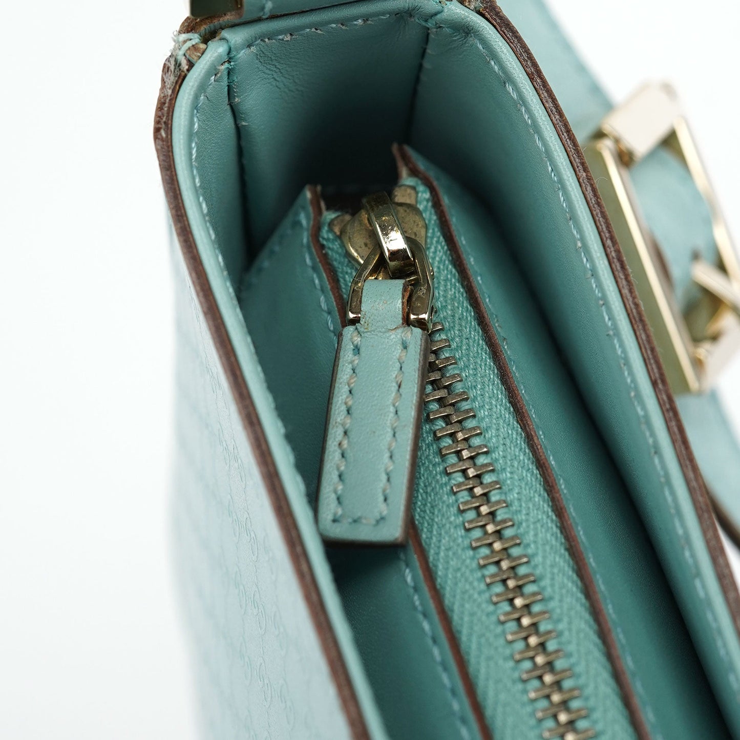 Light Blue Micro GG Shoulder Bag