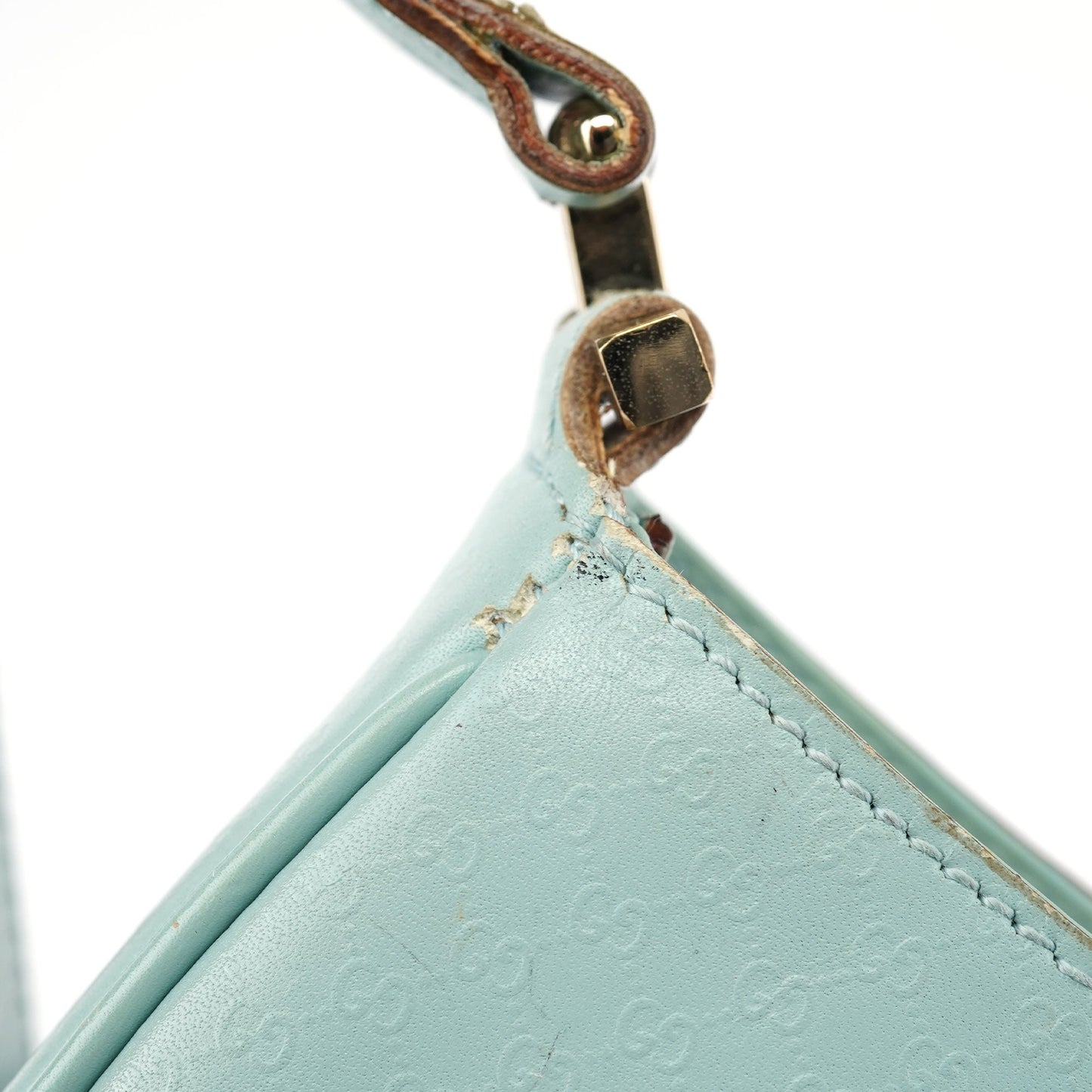 Light Blue Micro GG Shoulder Bag