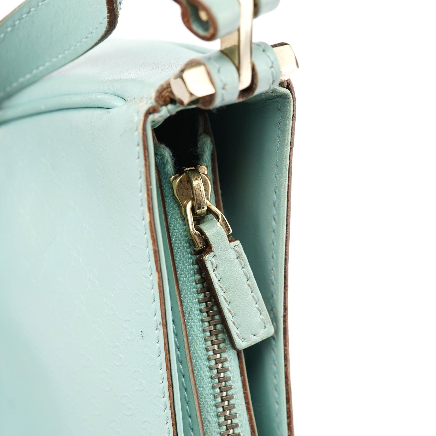 Light Blue Micro GG Shoulder Bag