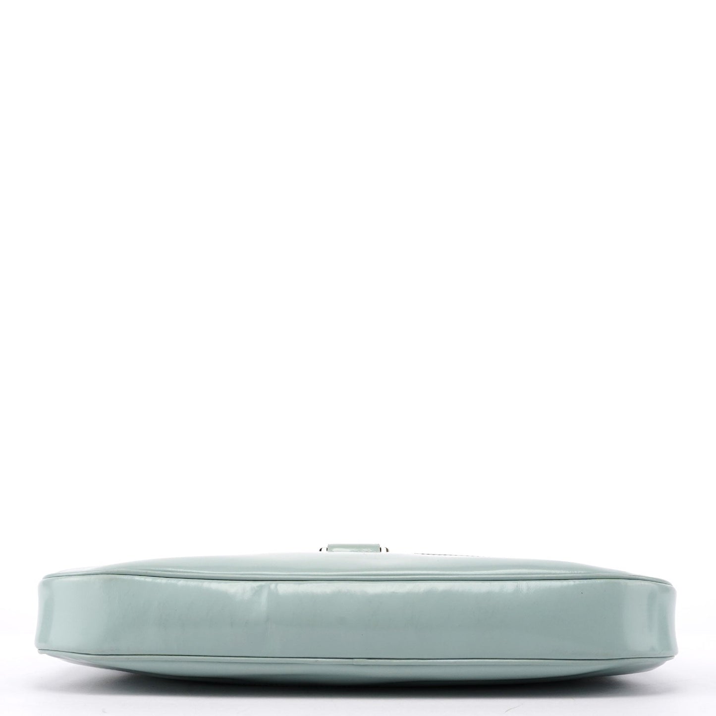 Light Blue Patent Leather Jackie Shoulder Bag