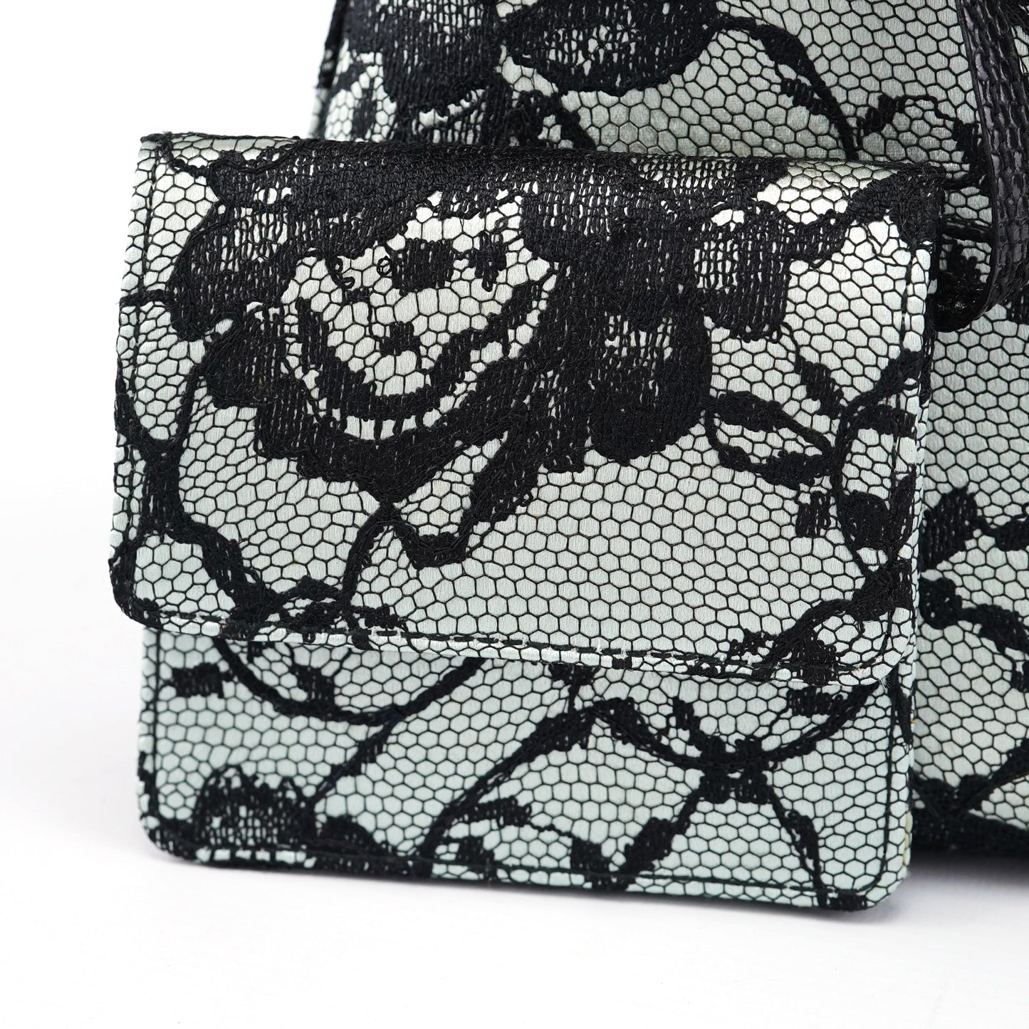 Light Blue Silk Lace Mini Bag