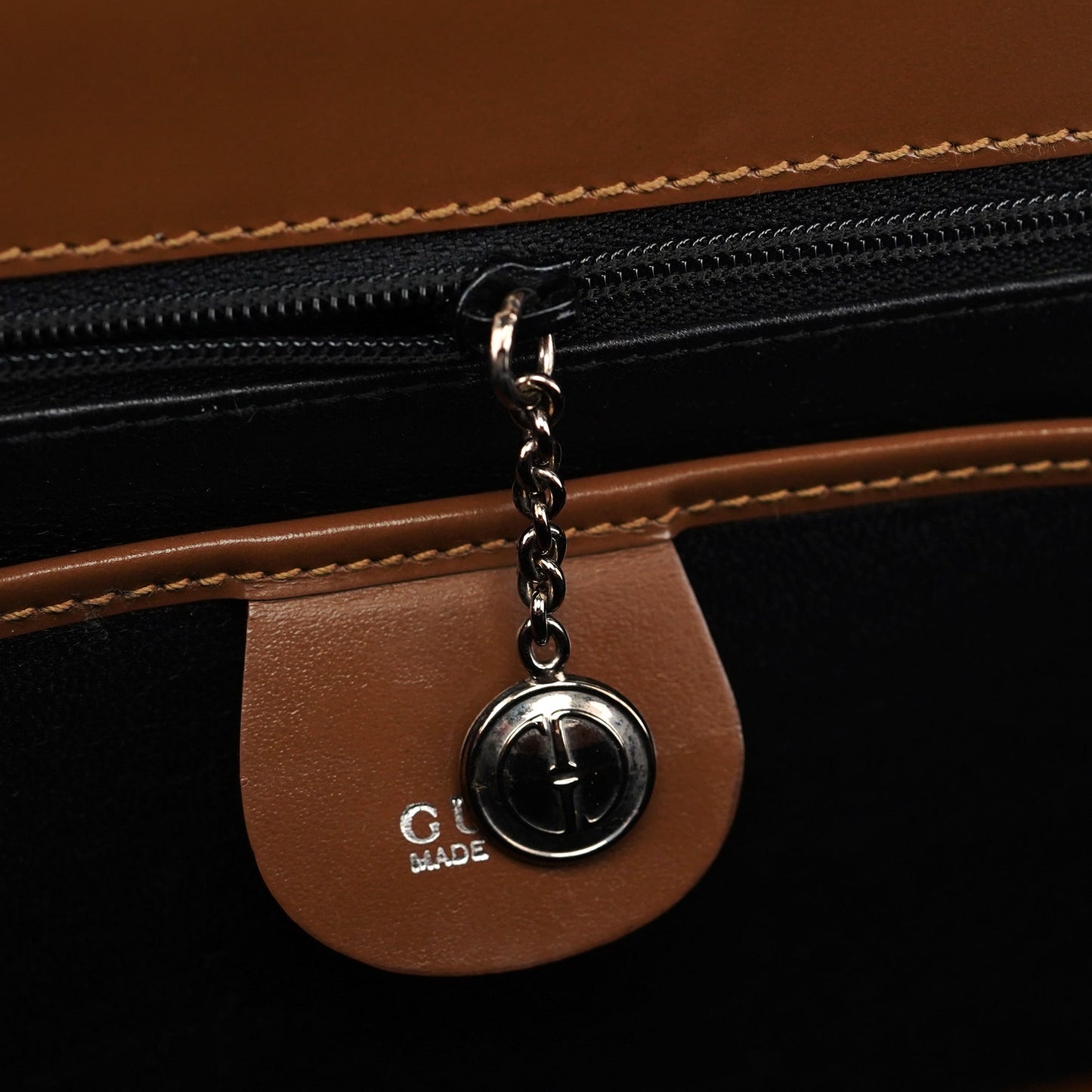 Light Brown Patent Leather Clutch Shoulder Bag