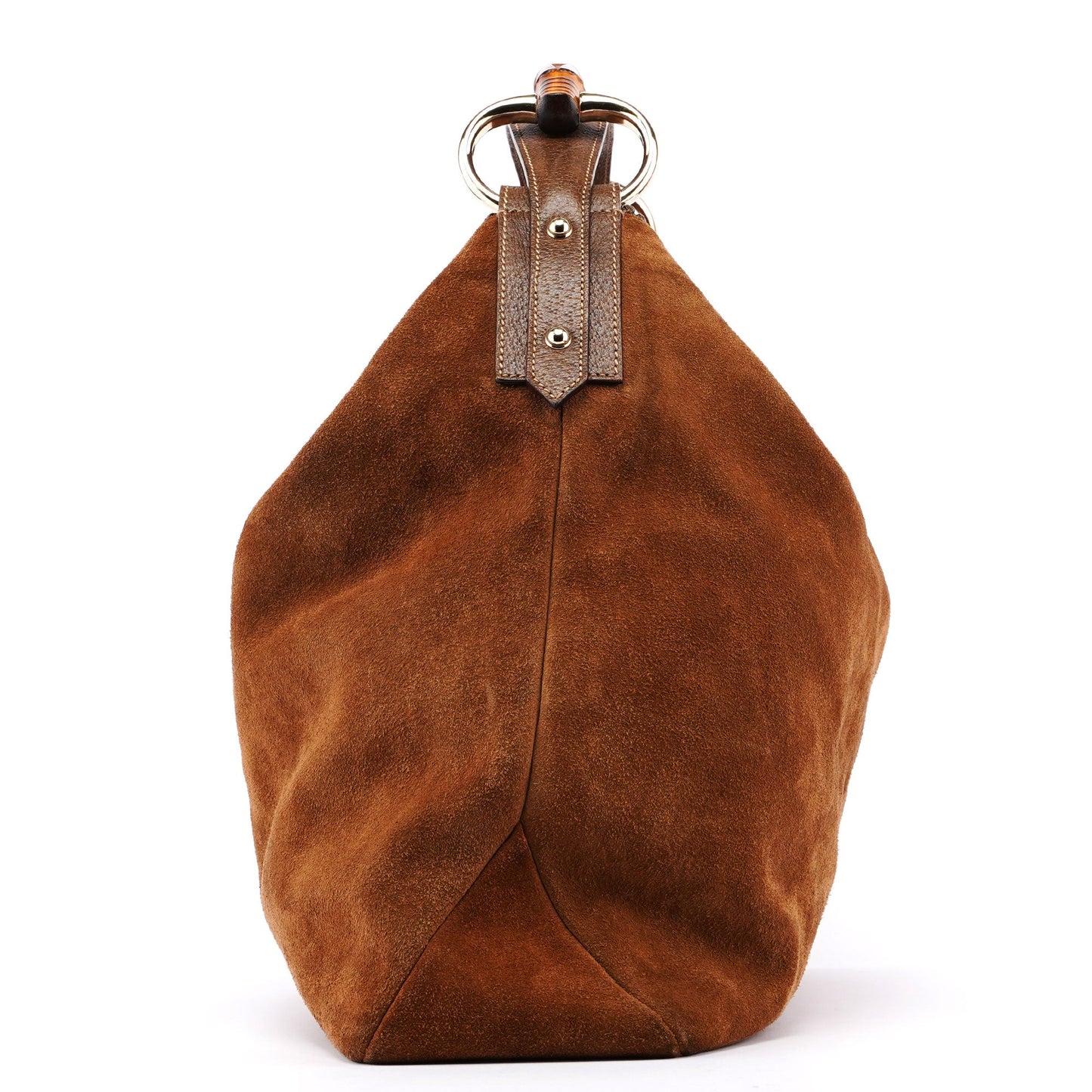Light Brown Suede Horsebit Hobo