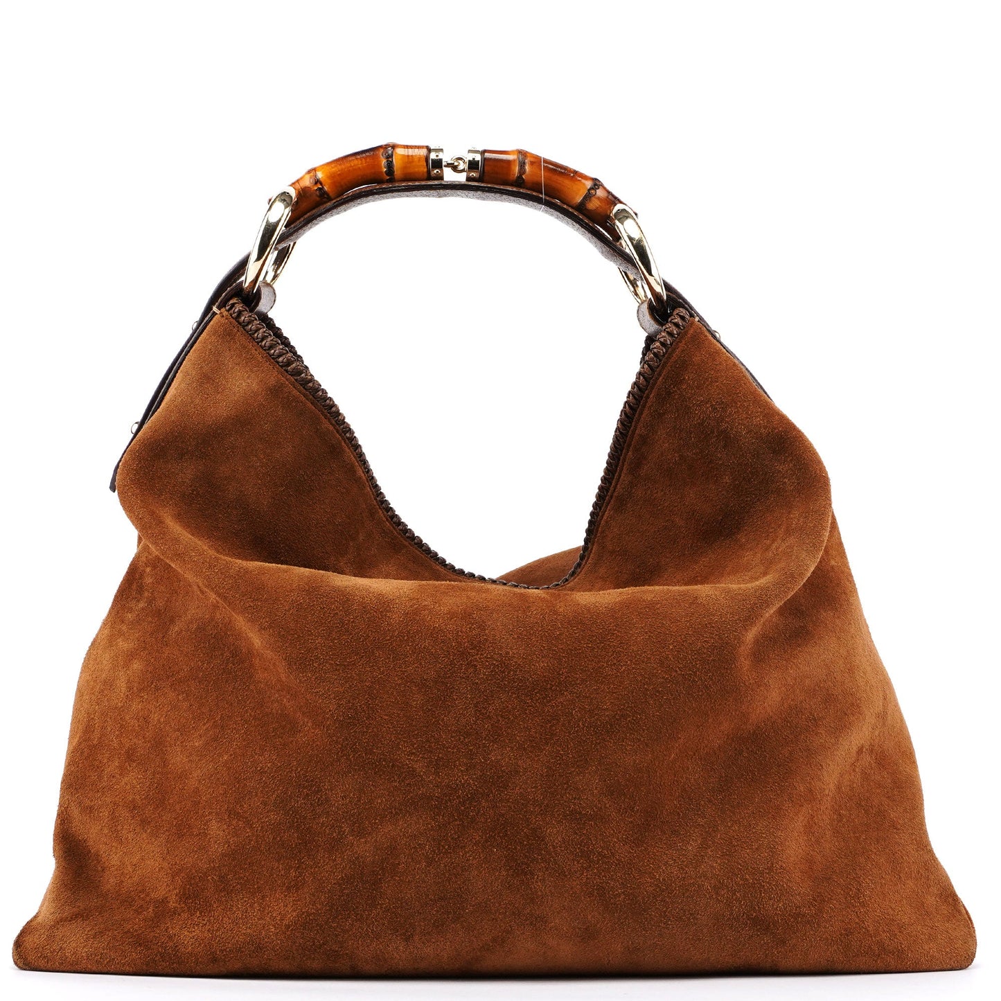 Light Brown Suede Horsebit Hobo