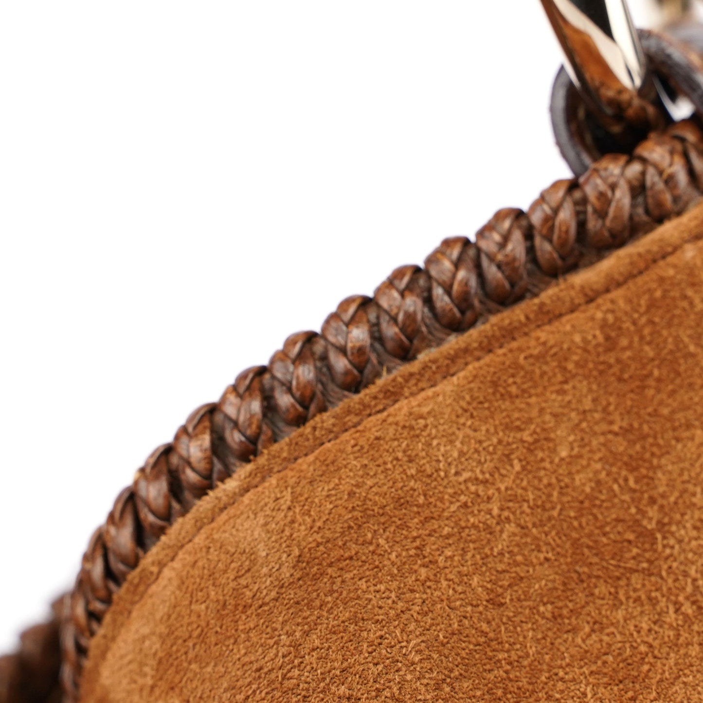 Light Brown Suede Horsebit Hobo