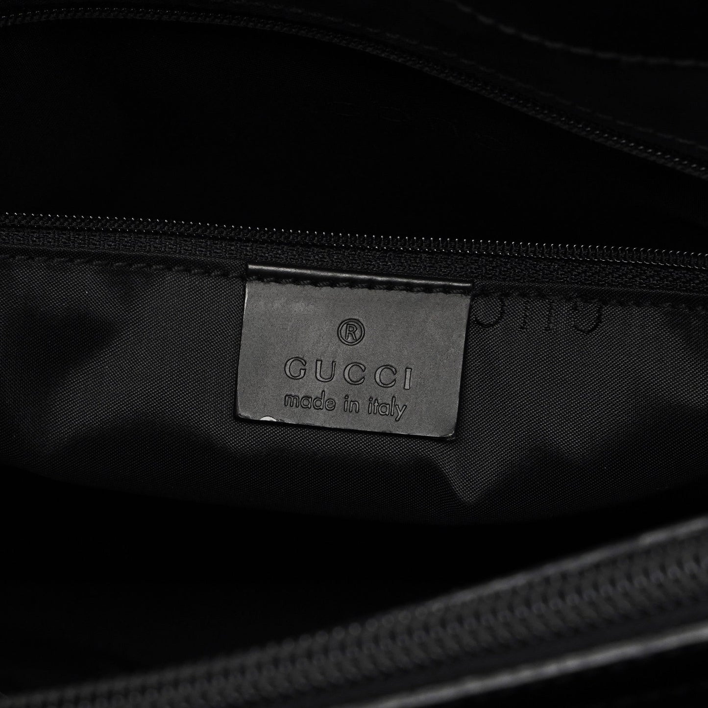 Matte Black Leather Bamboo Tote Bag