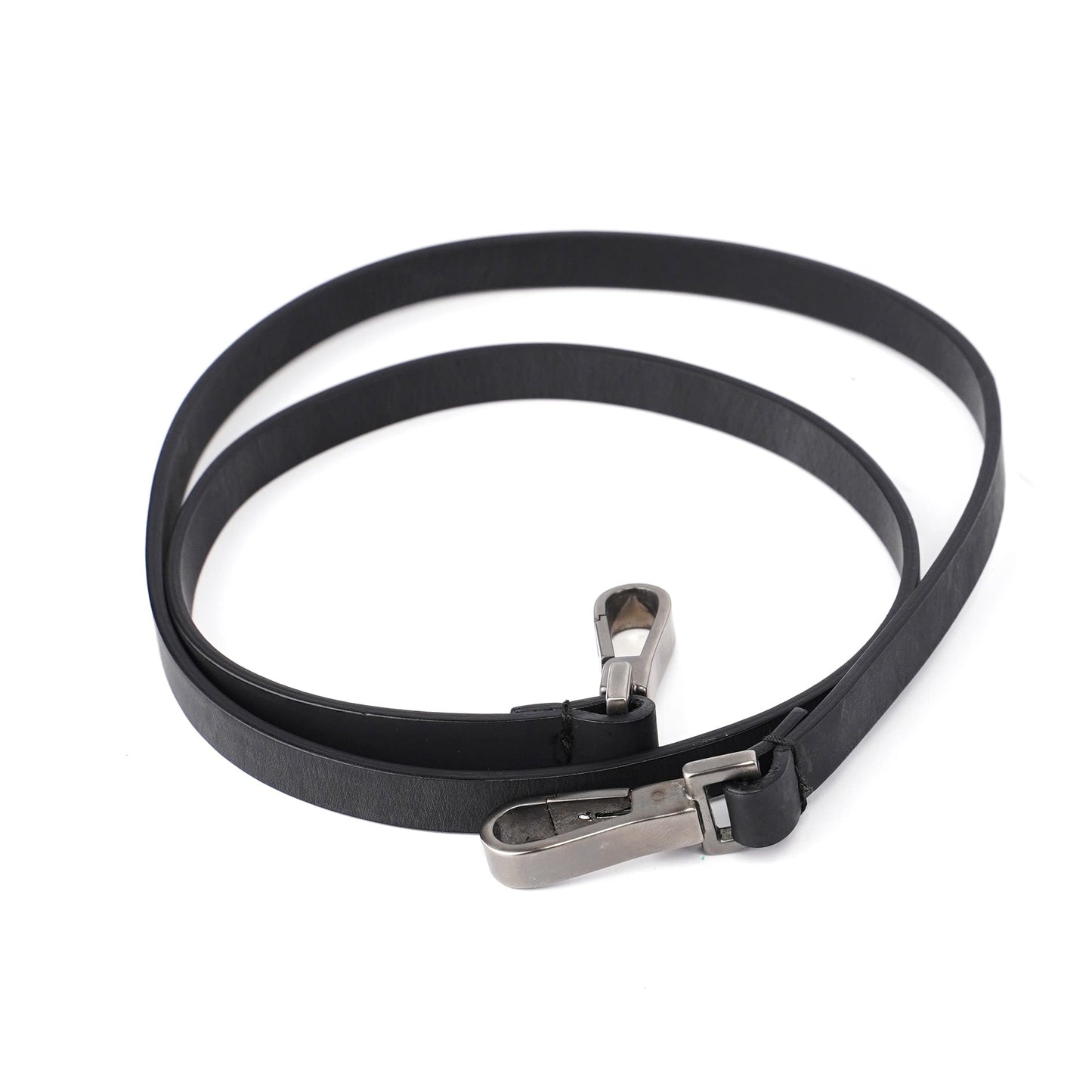 Matte Black Leather Bamboo Tote Bag