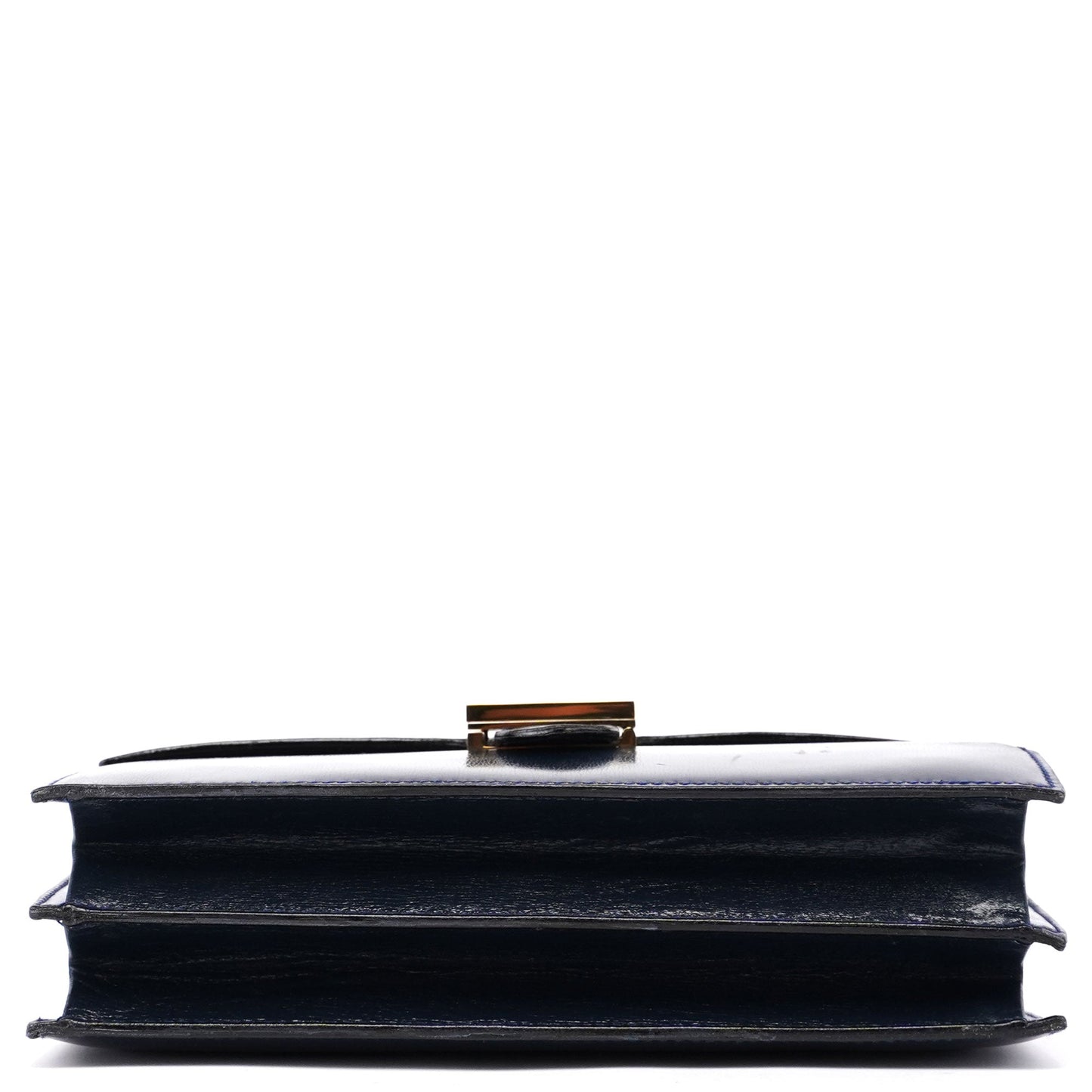 Navy Calfskin Square G Top Handle Bag